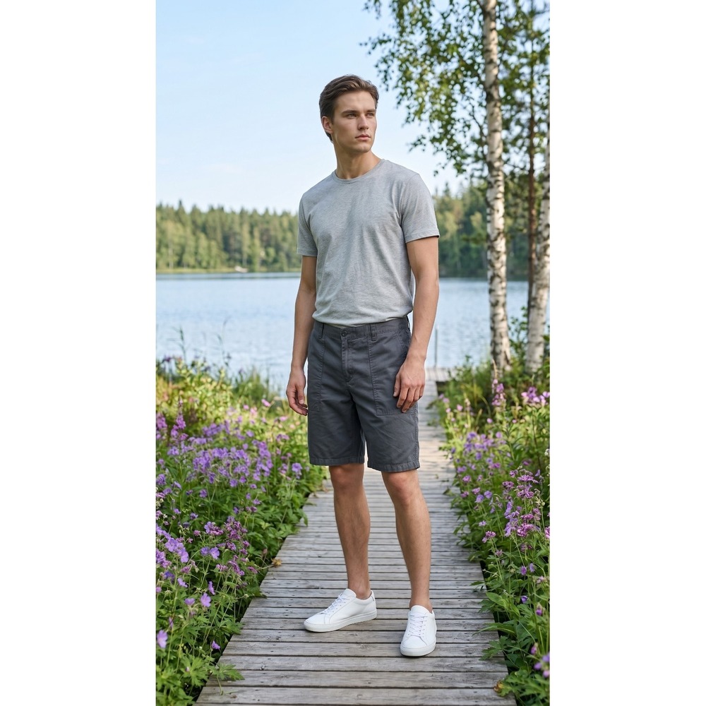 Old Navy Shorts NWT Men Waist 40 Built In Flex Khaki Gray Cotton Stretch